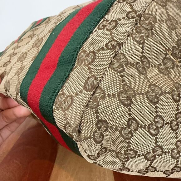 Pre-Owned Gucci GG Canvas Sherry Line Tote Bag 211970 - Picture 10 of 12